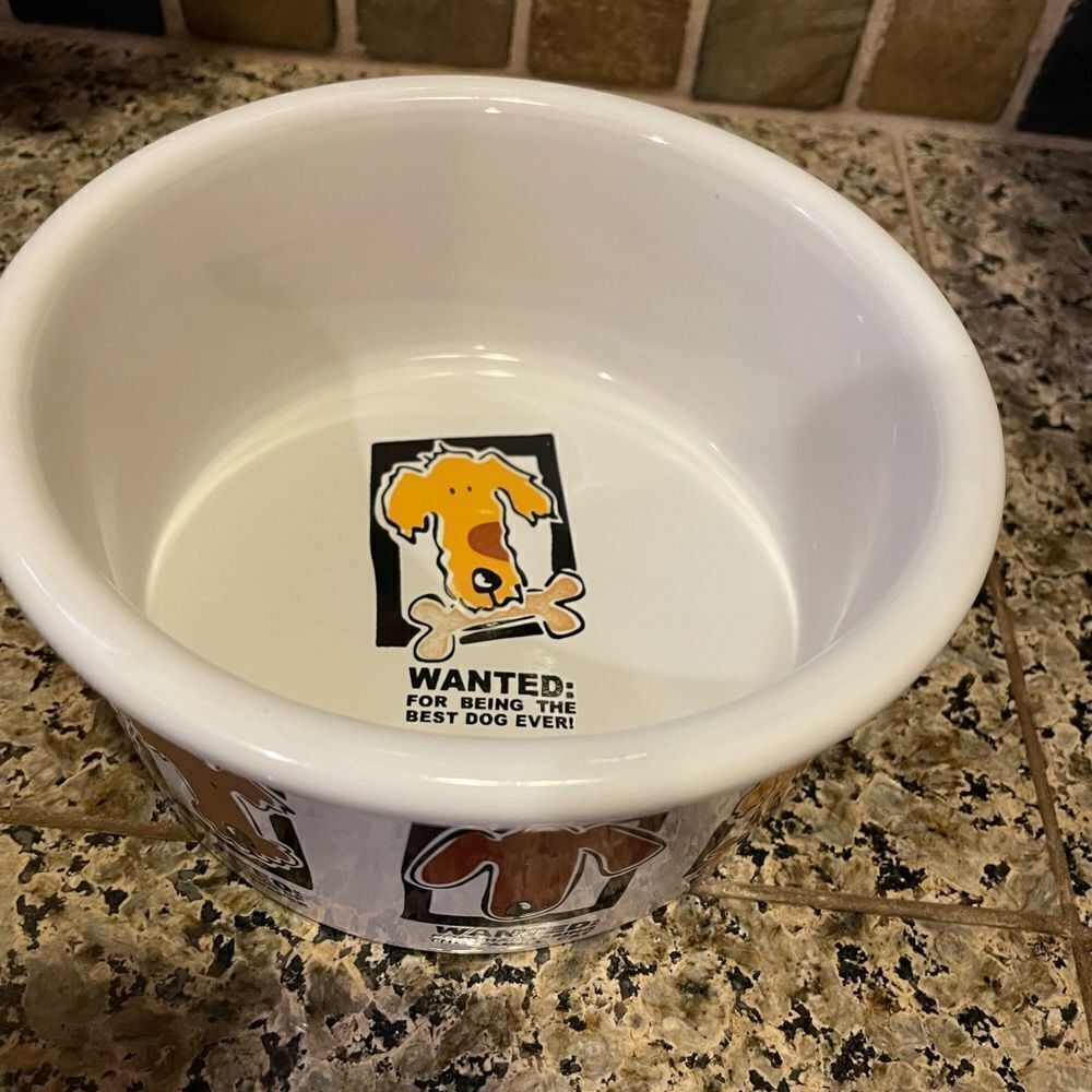 Mug Shots Signature Stoneware Dog Bowl 6 inch